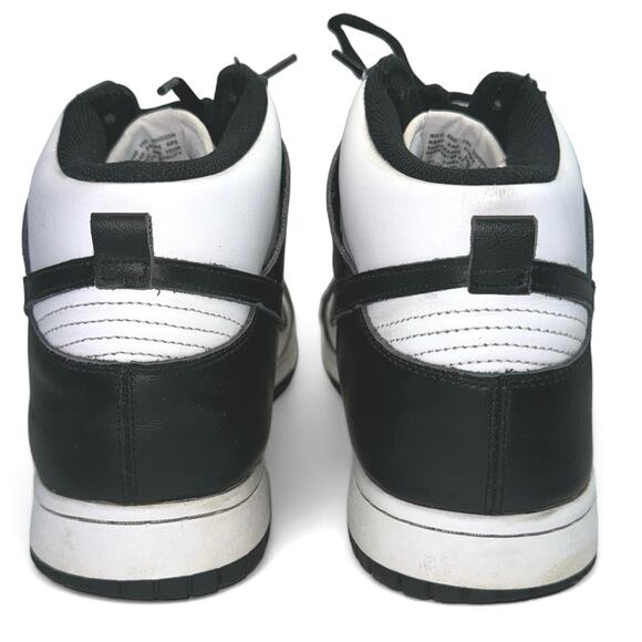 Nike Dunk High Top Retro “Panda” Black White Leather Basketball Shoes men sz 13 - Picture 4 of 8